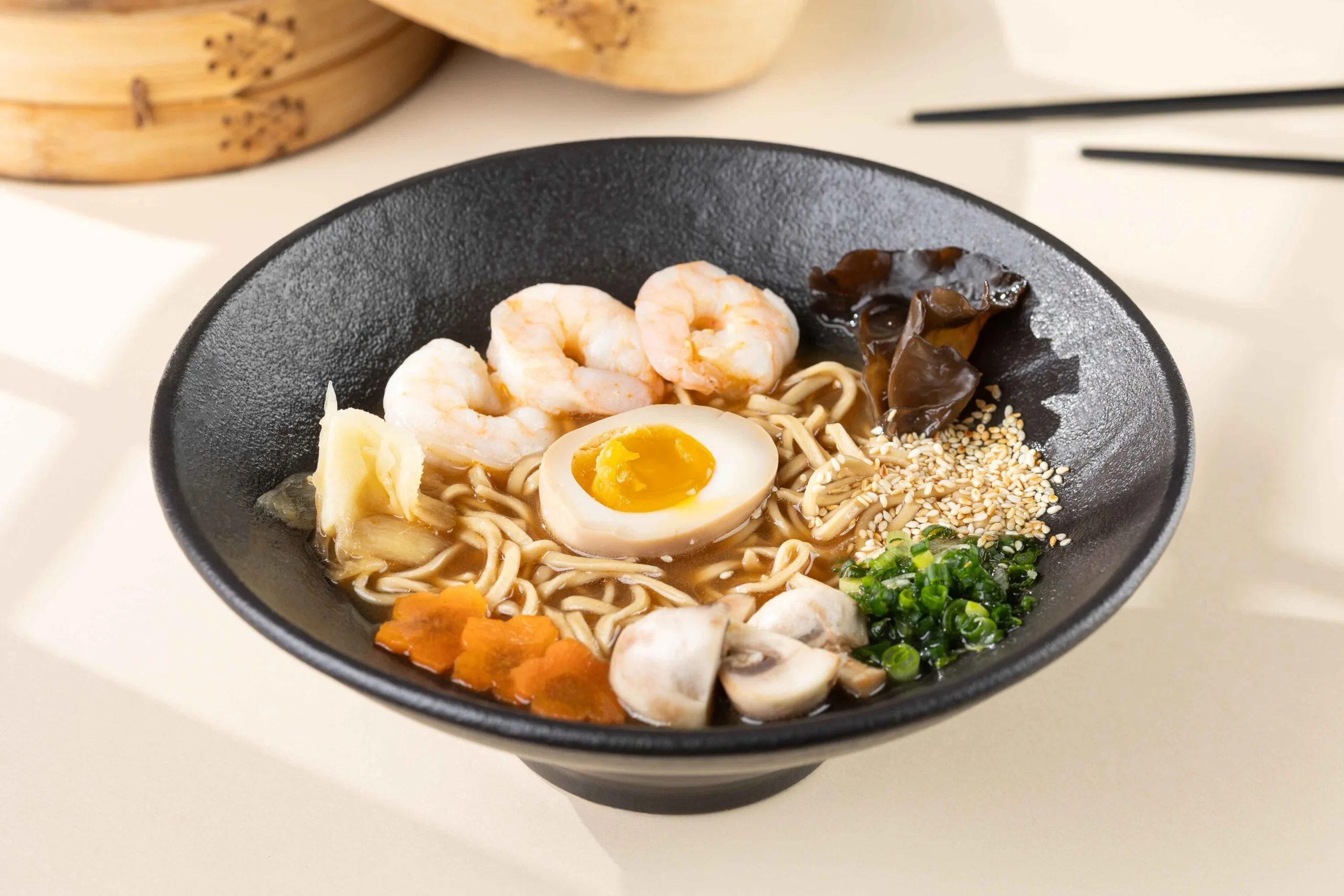 MISO RAMEN WITH SHRIMP