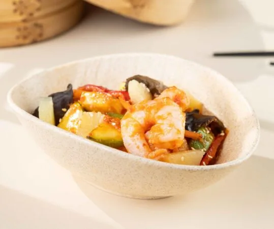 SHRIMPS WITH JAPANESE CHILI AND PINEAPPLE🌶️🌶️