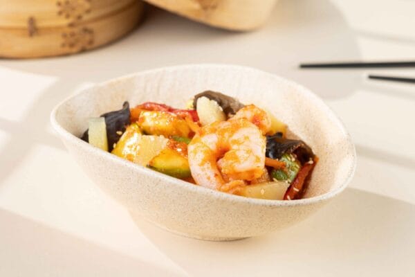 SHRIMPS WITH JAPANESE CHILI AND PINEAPPLE🌶️🌶️